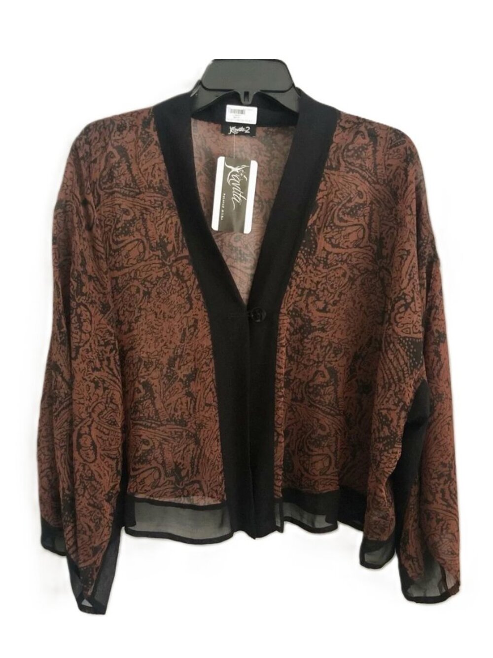 Kavita Silk Kimono Short Jacket Wearable Art NWT One Size or XL